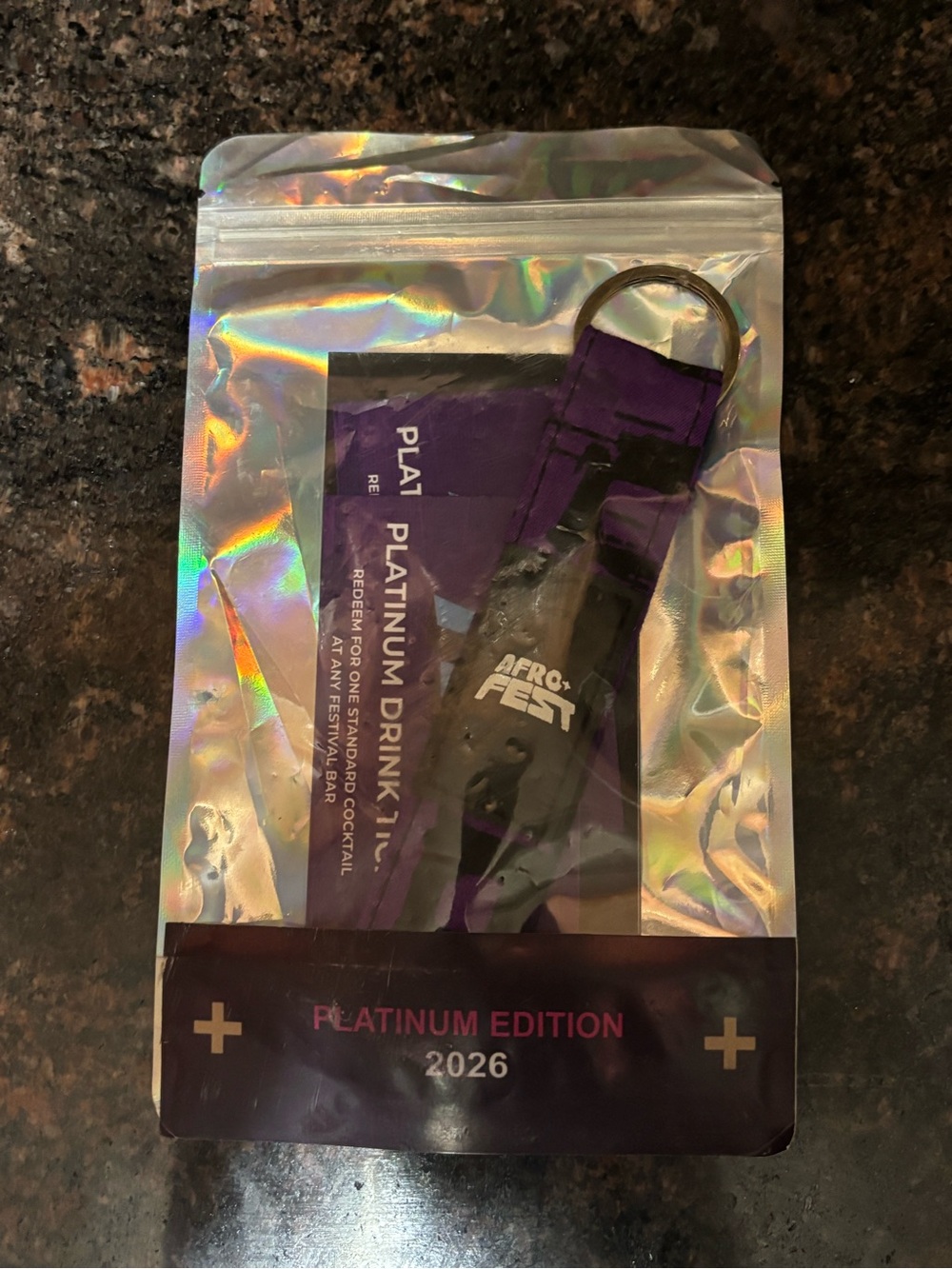 Afro Plus Fest Platinum Edition 2026 Purple Keyring Lanyard